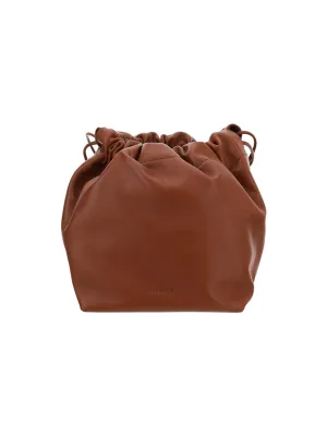 Jil Sander Logo Embossed Small Crossbody Bag