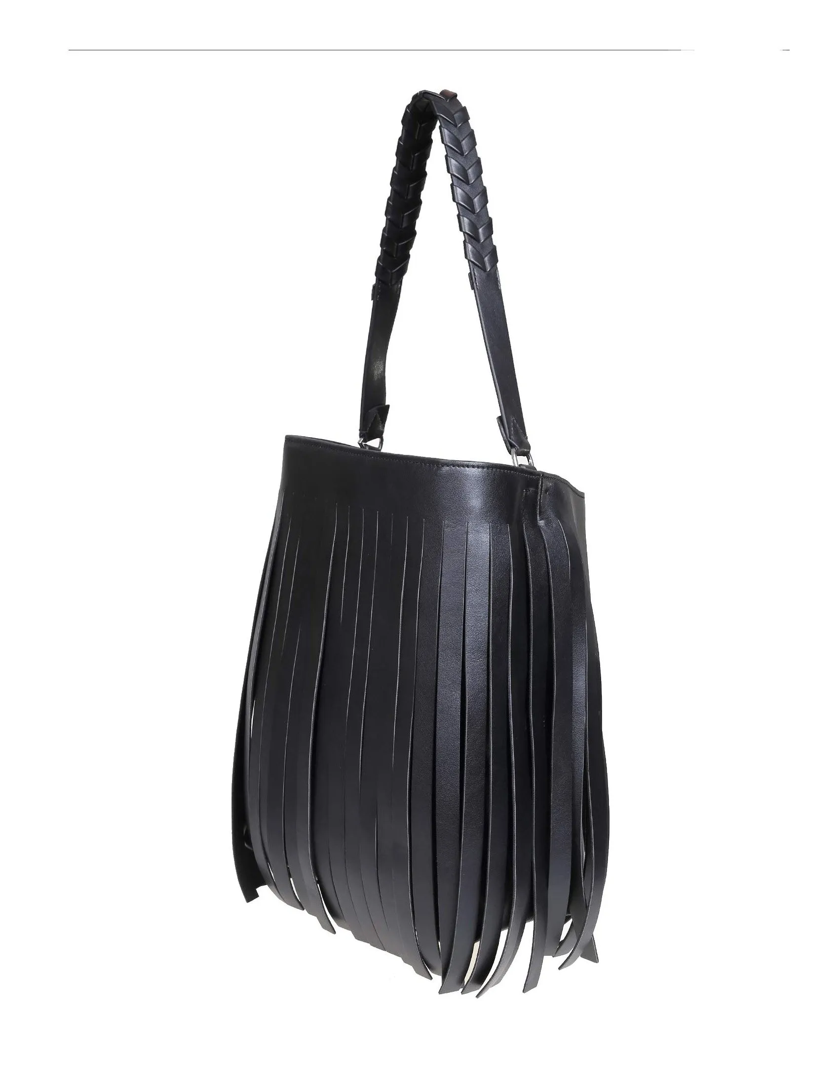 Karl Lagerfeld K/Fringe Logo Detailed Hobo Bag