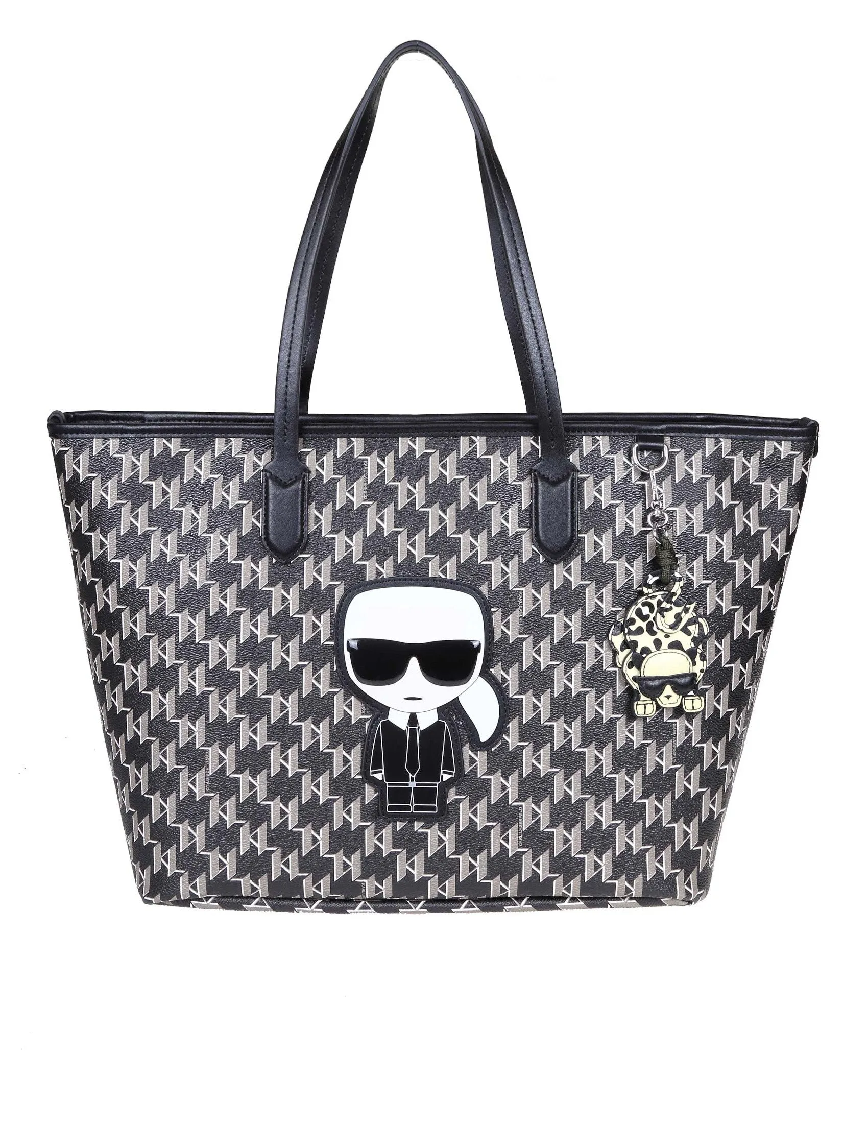 Karl Lagerfeld K/Ikonik Monogram Print Tote Bag
