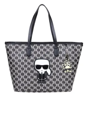 Karl Lagerfeld K/Ikonik Monogram Print Tote Bag
