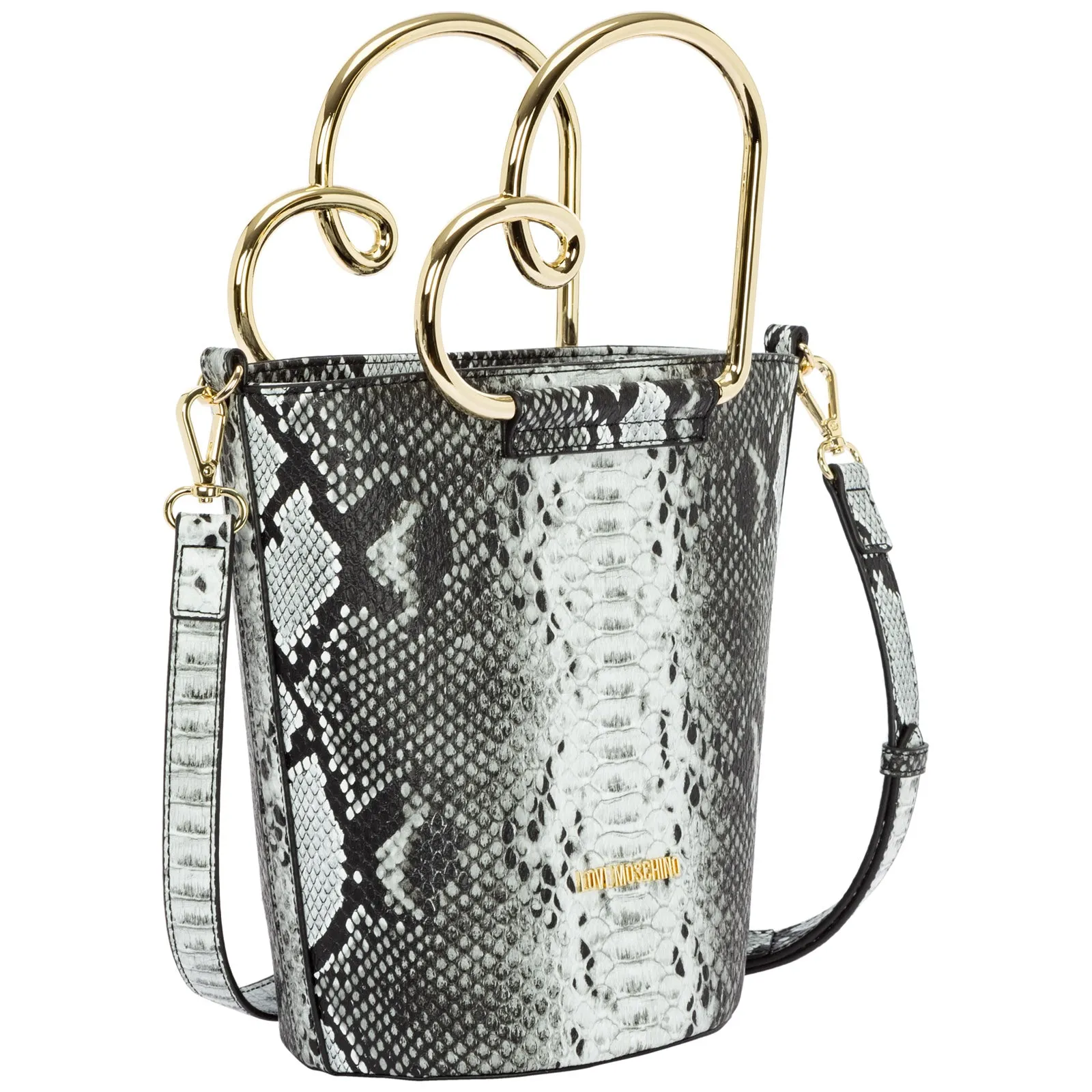 Love Moschino Curly Heart Handle Bucket Bag