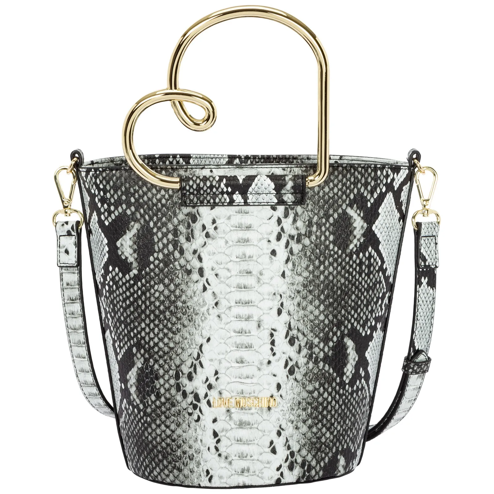 Love Moschino Curly Heart Handle Bucket Bag