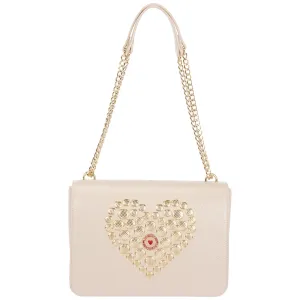 Love Moschino Heart Embellished Chained Shoulder Bag