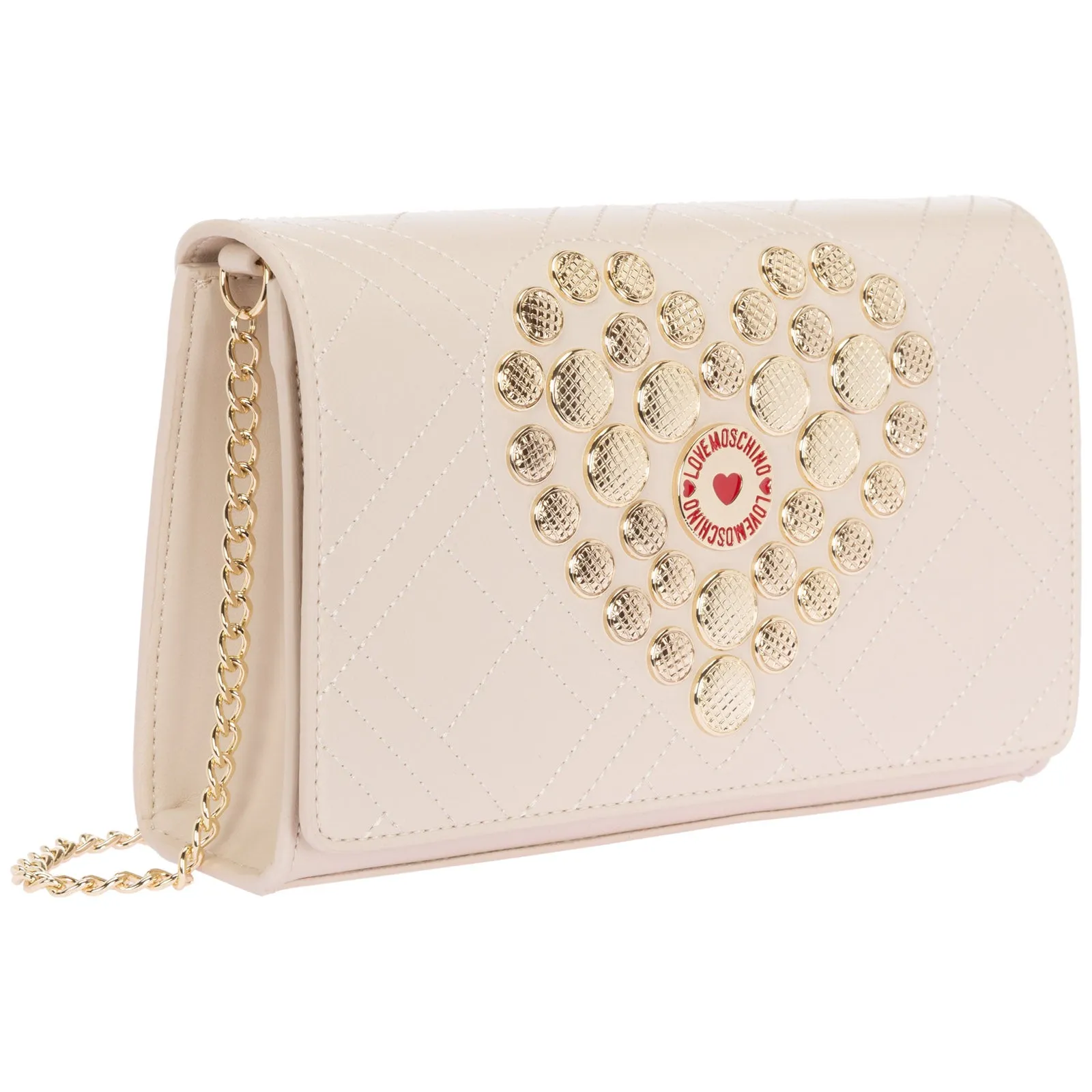 Love Moschino Heart Logo Detailed Crossbody Bag