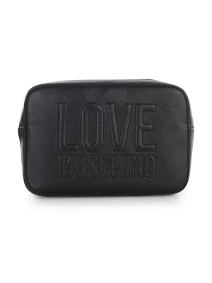 Love Moschino Logo Embossed Zipped Crossbody Bag