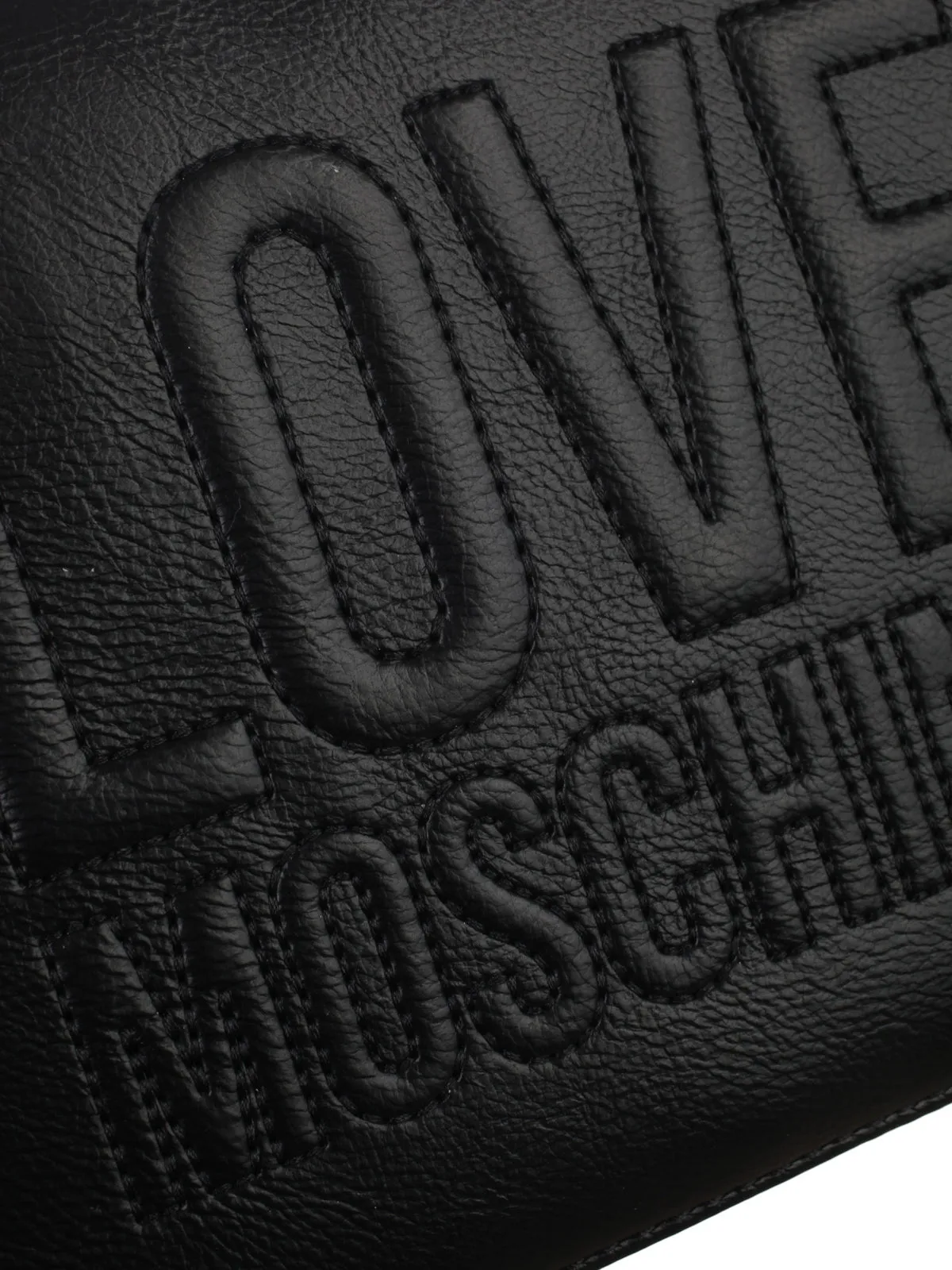Love Moschino Logo Embossed Zipped Crossbody Bag
