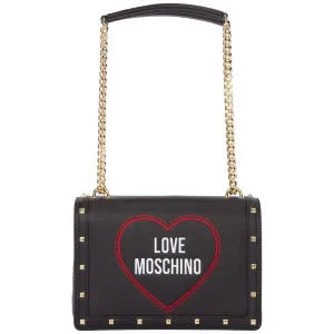 Love Moschino Logo Embroidered Chained Crossbody Bag