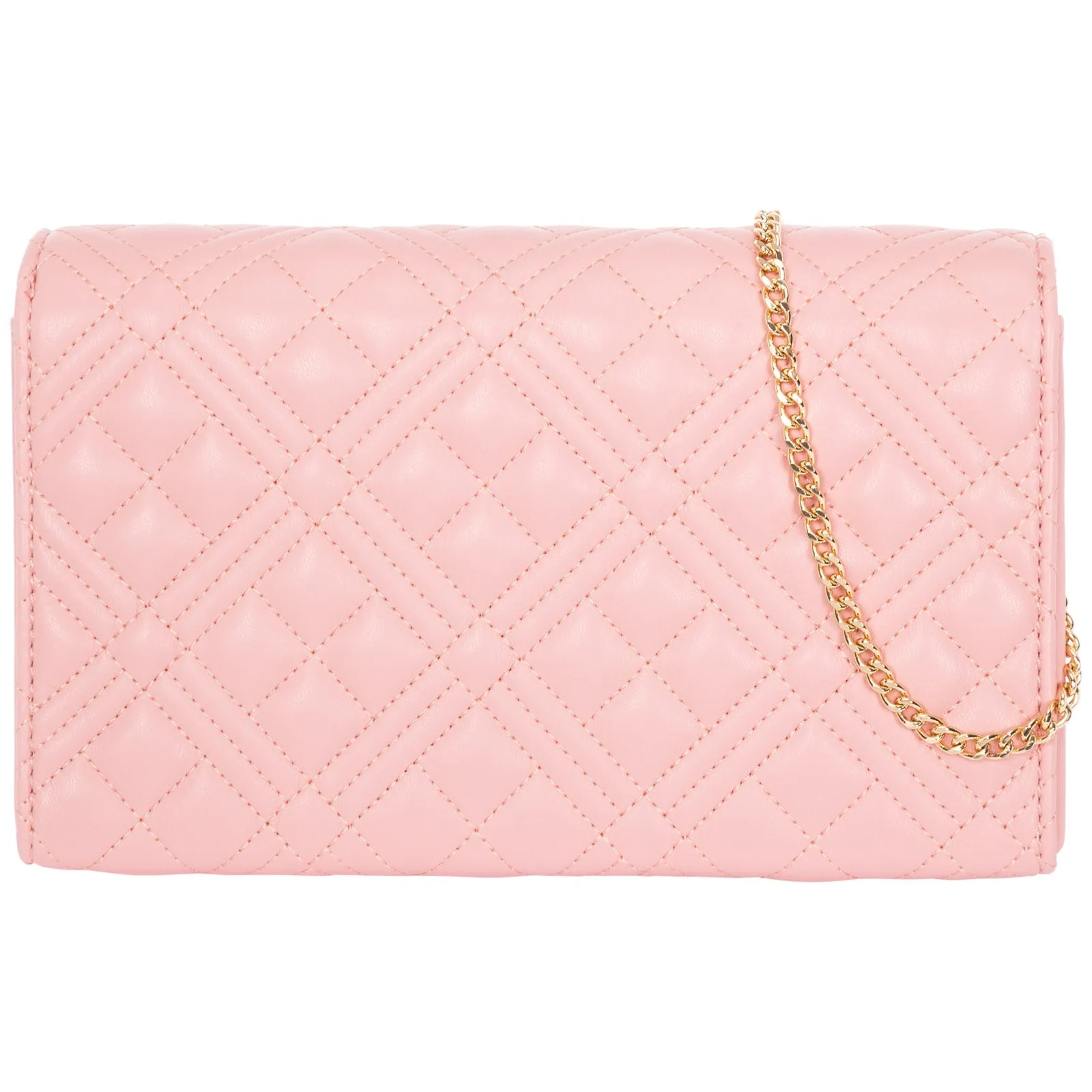 Love Moschino Logo Lettering Quilted Crossbody Bag