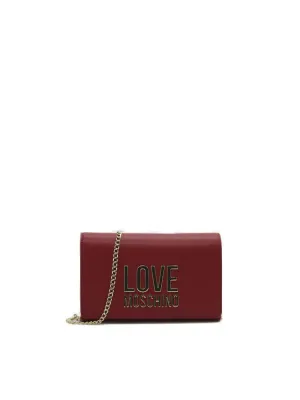 Love Moschino Logo Plaque Chained Shoulder Bag