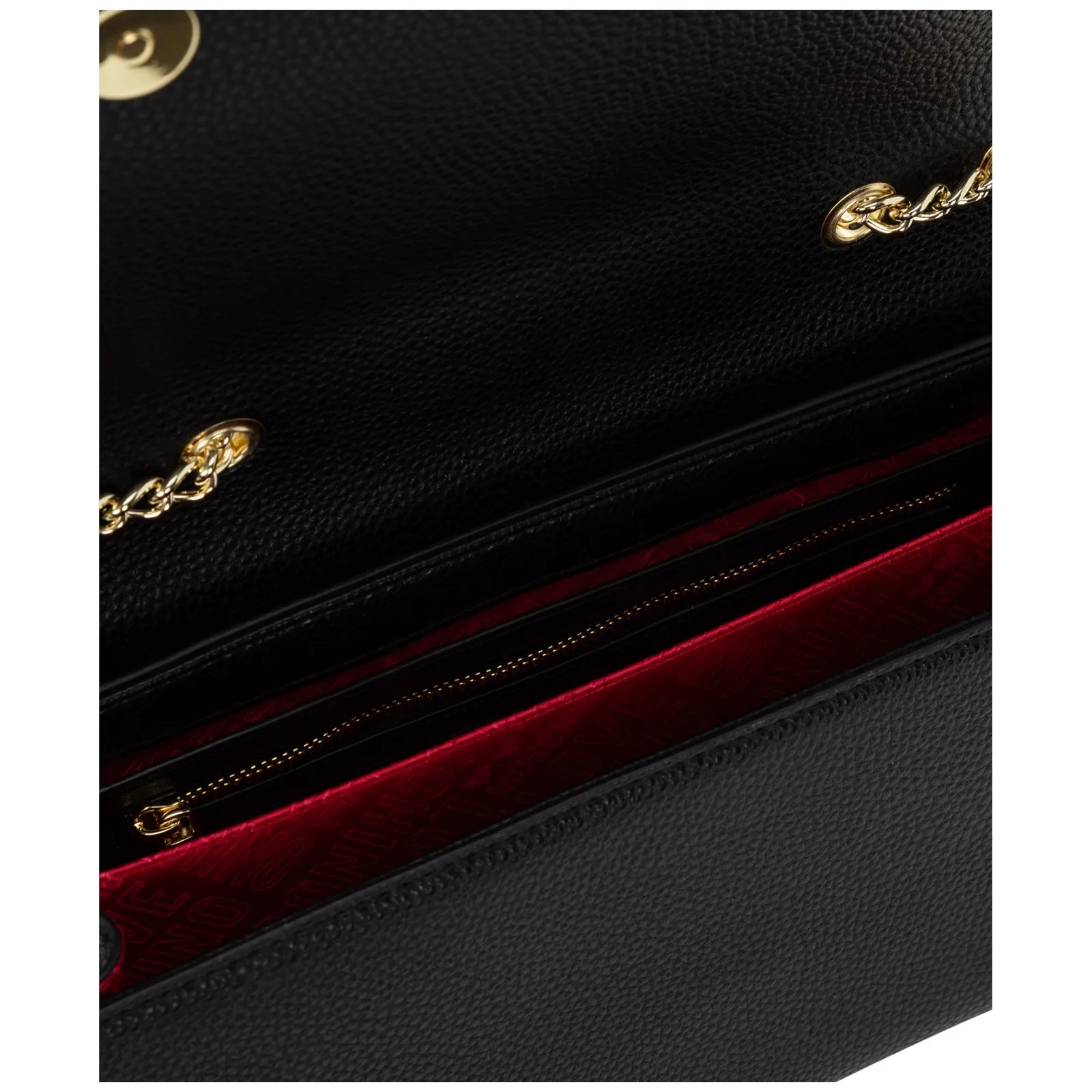 Love Moschino Logo Plaque Foldover Shoulder Bag