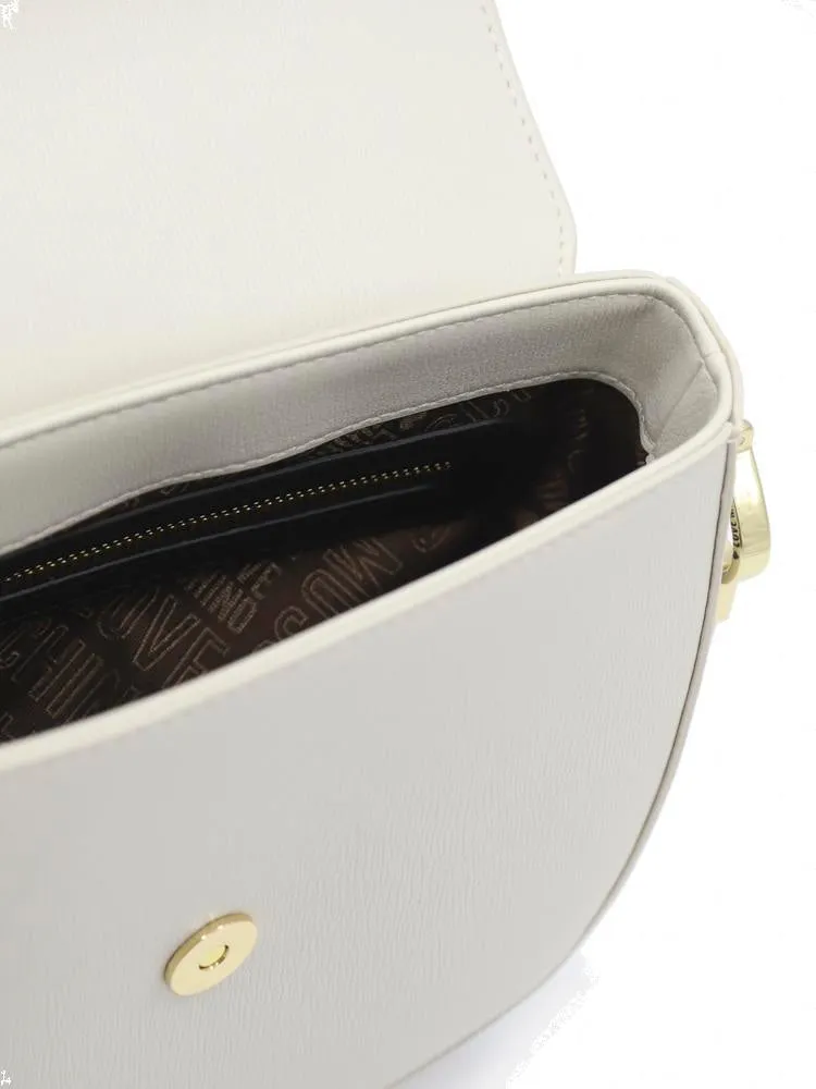Love Moschino Logo Plaque Foldover Shoulder Bag
