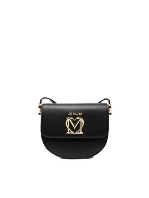 Love Moschino Logo Plaque Foldover Shoulder Bag