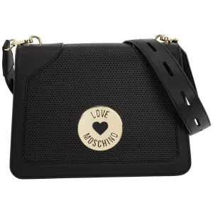 Love Moschino Logo Plaque Foldover Shoulder Bag