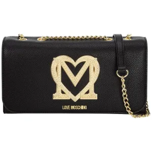 Love Moschino Logo Plaque Foldover Shoulder Bag