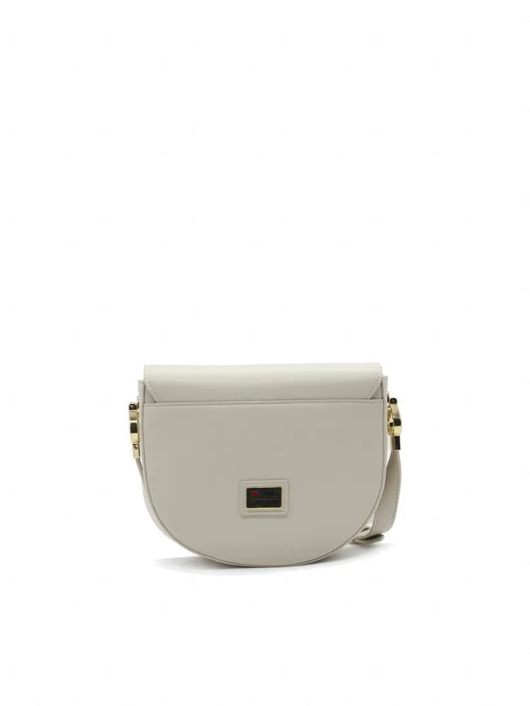 Love Moschino Logo Plaque Foldover Shoulder Bag