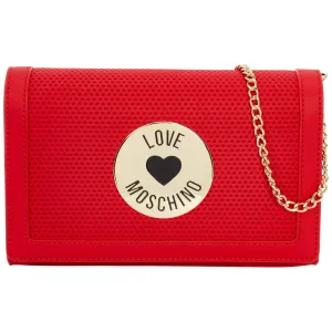 Love Moschino Logo Plaque Perforated Crossbody Bag