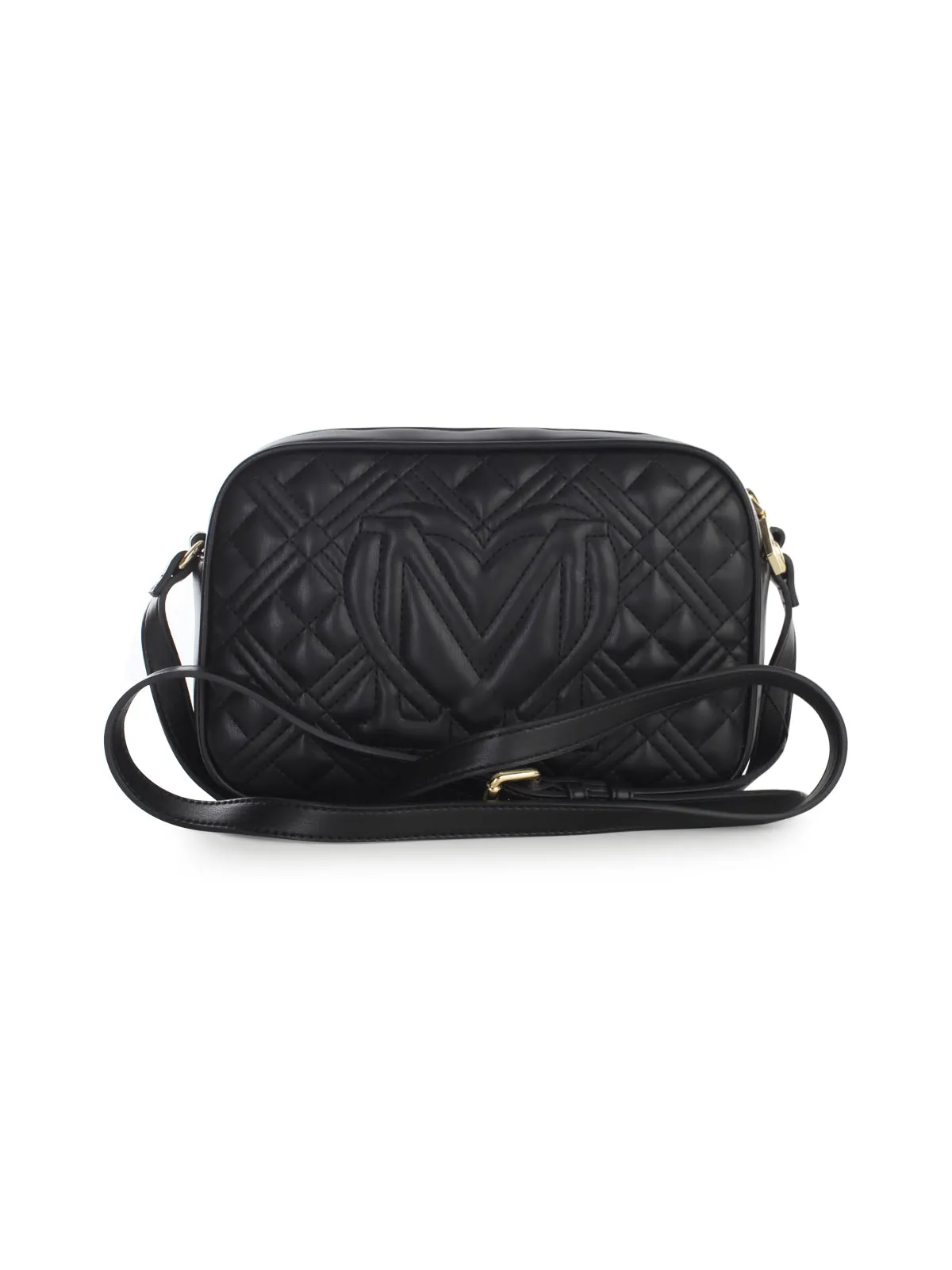 Love Moschino Logo Plaque Quilted Crossbody Bag