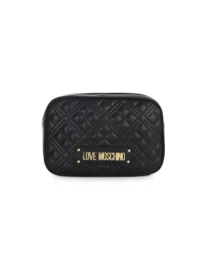 Love Moschino Logo Plaque Quilted Crossbody Bag