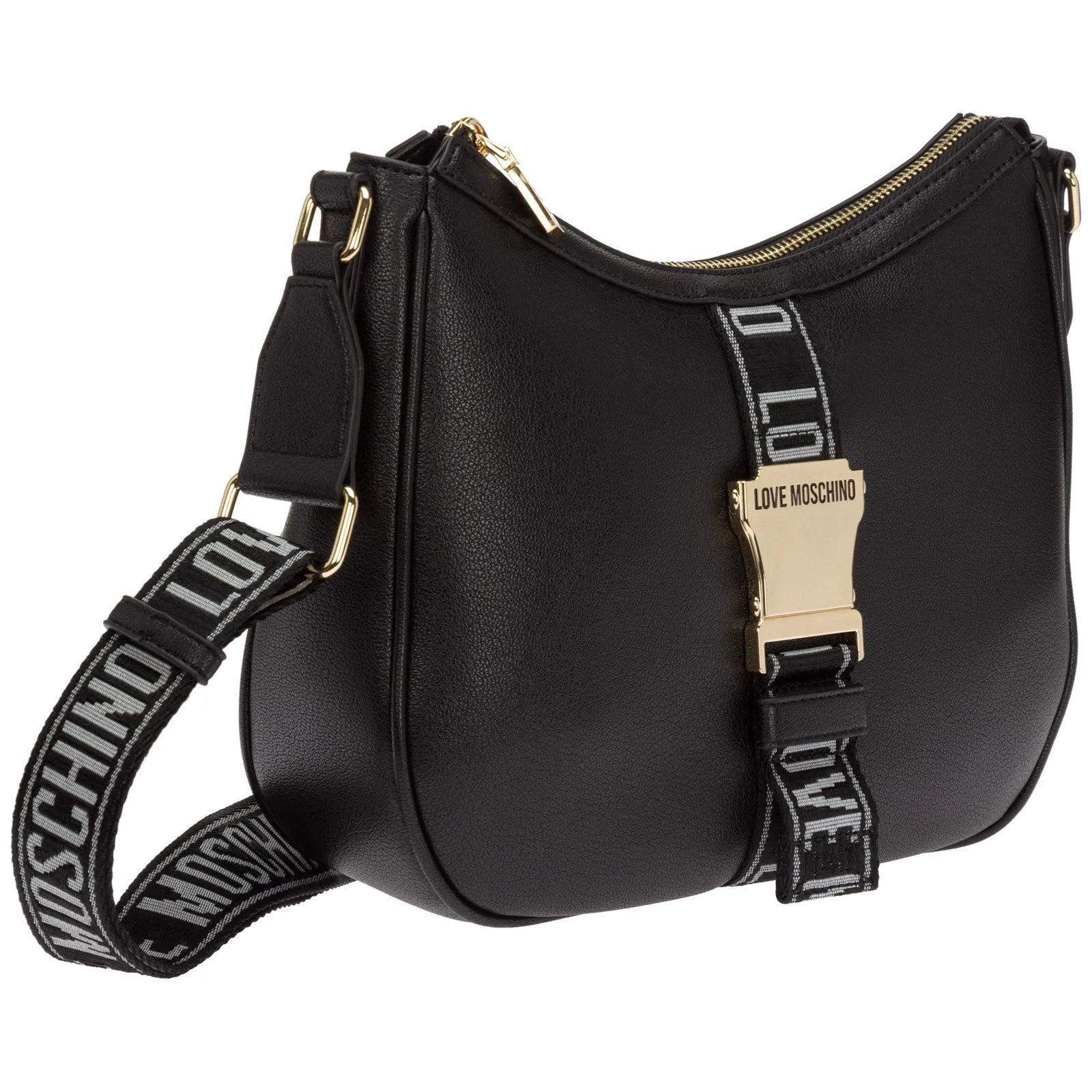 Love Moschino Logo-Tape Zipped Shoulder Bag