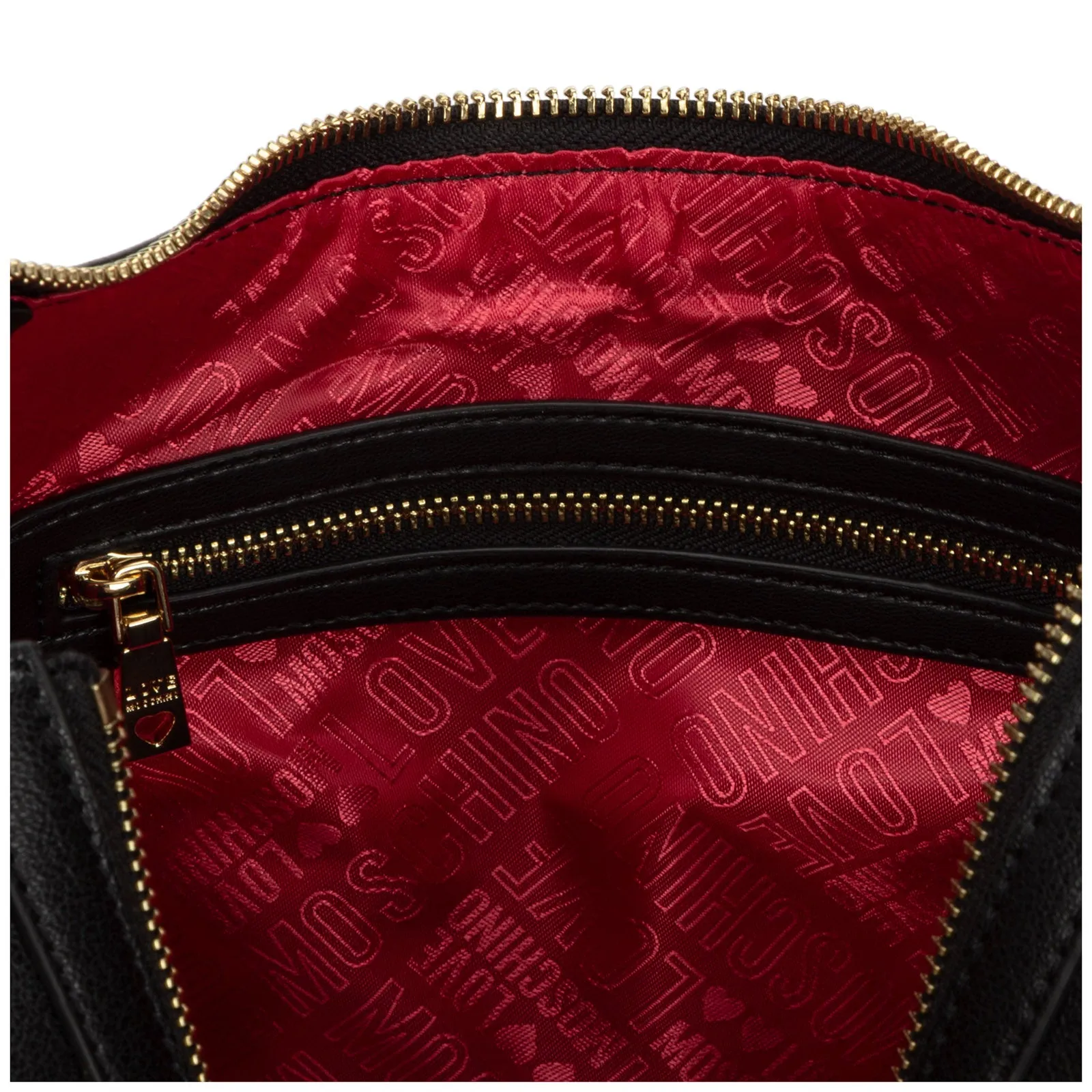 Love Moschino Logo-Tape Zipped Shoulder Bag
