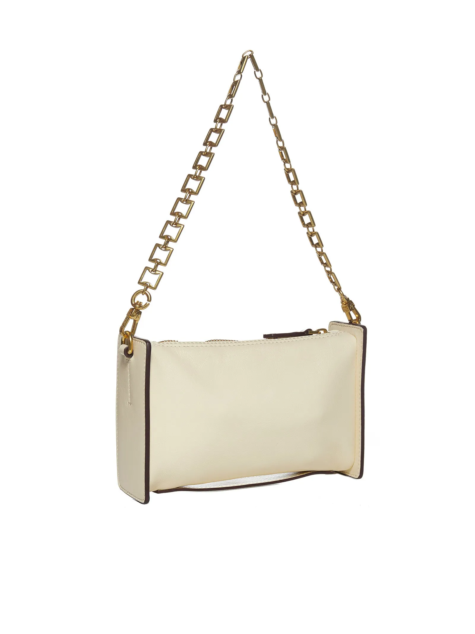 Manu Atelier Logo Plaque Chain Link Mini Shoulder Bag