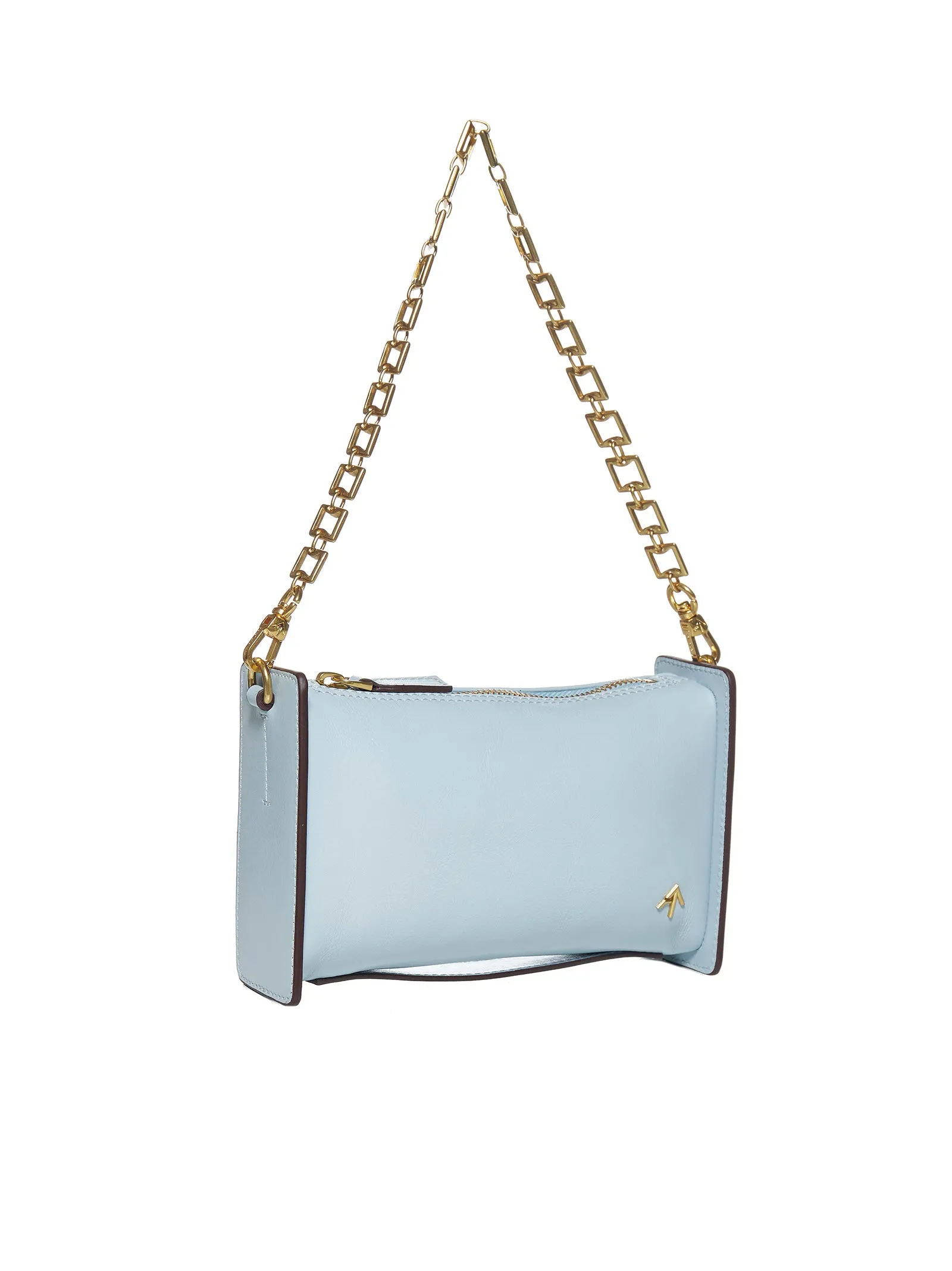 Manu Atelier Logo Plaque Chain Link Mini Shoulder Bag