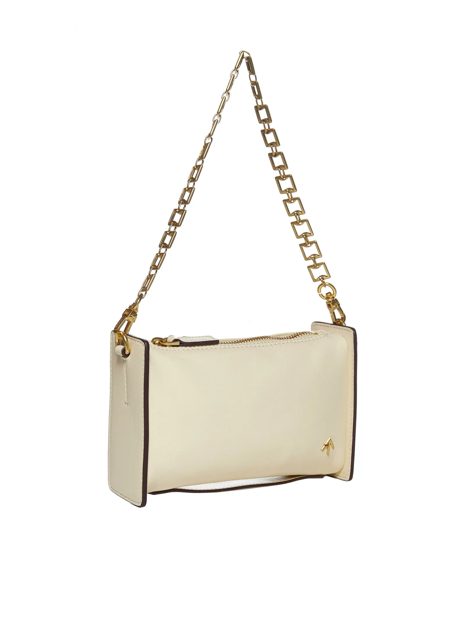 Manu Atelier Logo Plaque Chain Link Mini Shoulder Bag