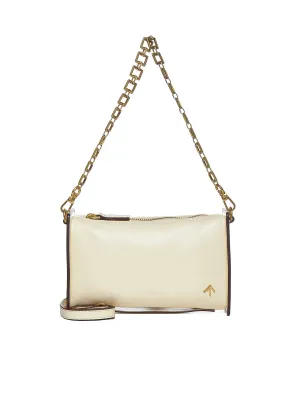 Manu Atelier Logo Plaque Chain Link Mini Shoulder Bag