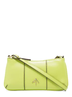 Manu Atelier Tonal Stitched Mini Pita Shoulder Bag