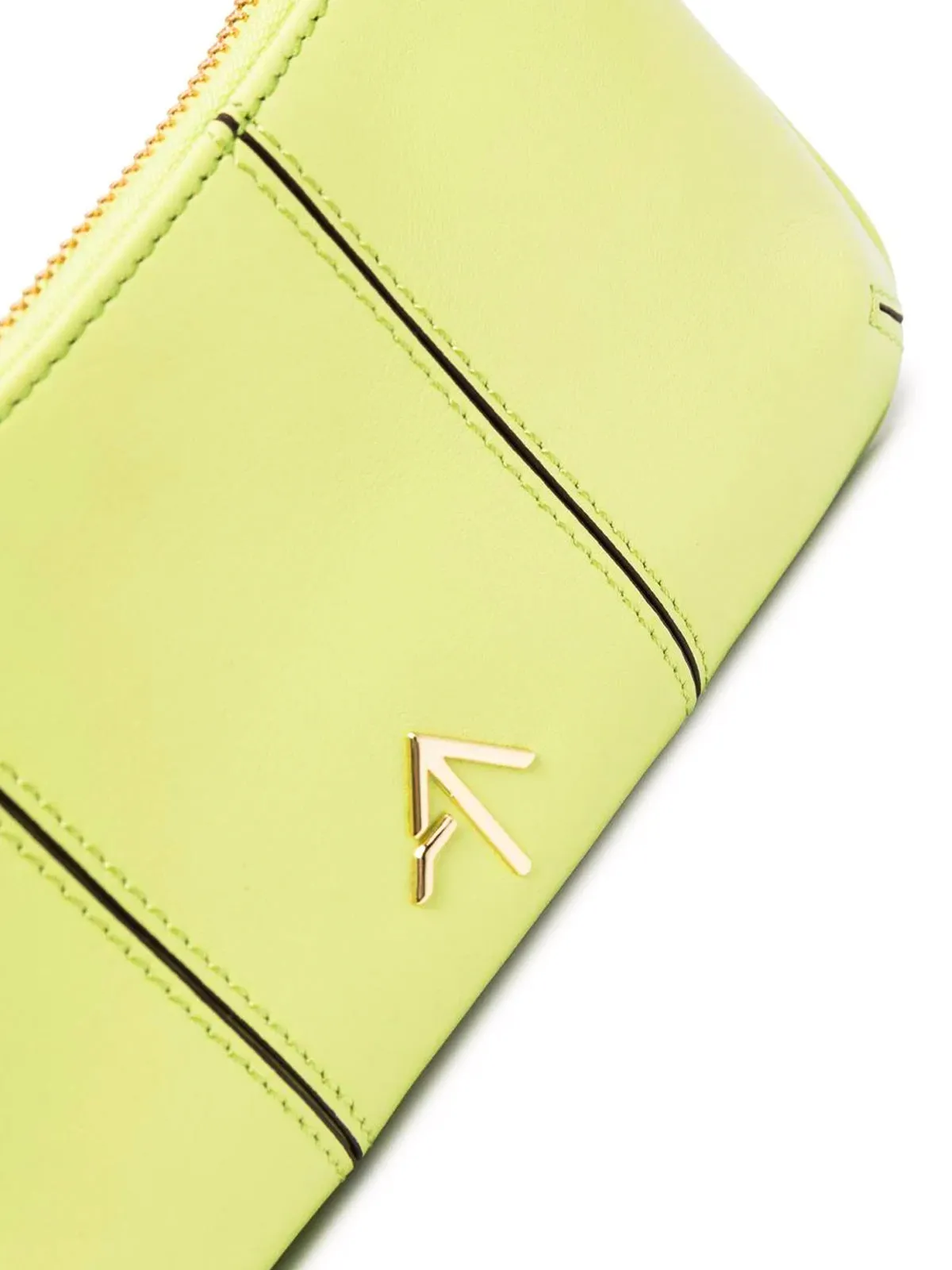 Manu Atelier Tonal Stitched Mini Pita Shoulder Bag