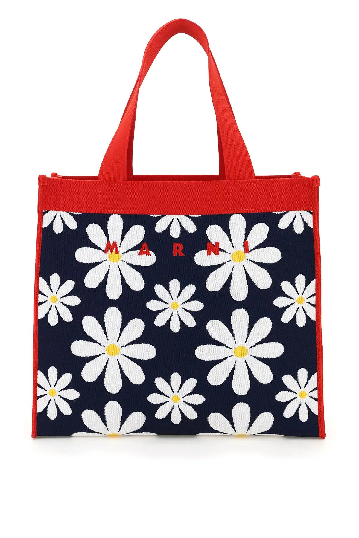 Marni Logo Detailed Knitted Shopping Bag