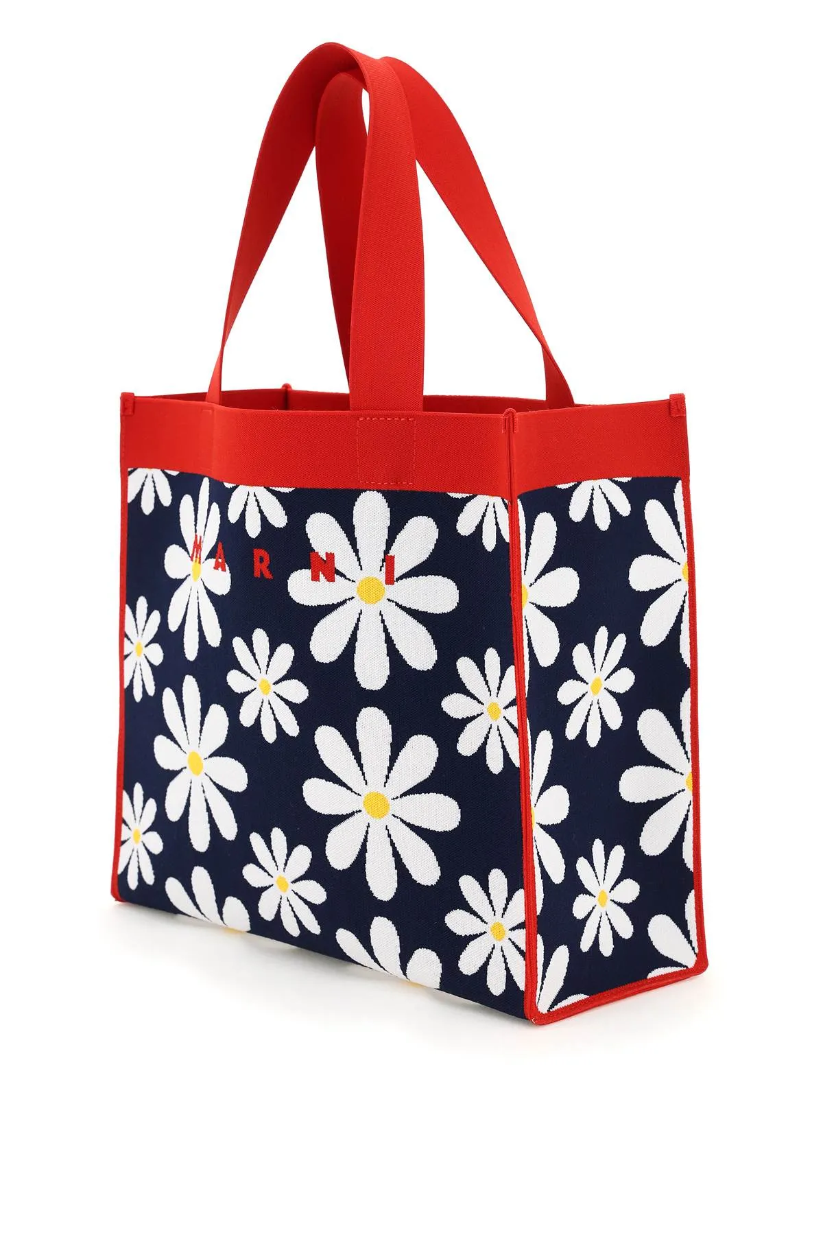 Marni Logo Detailed Knitted Shopping Bag