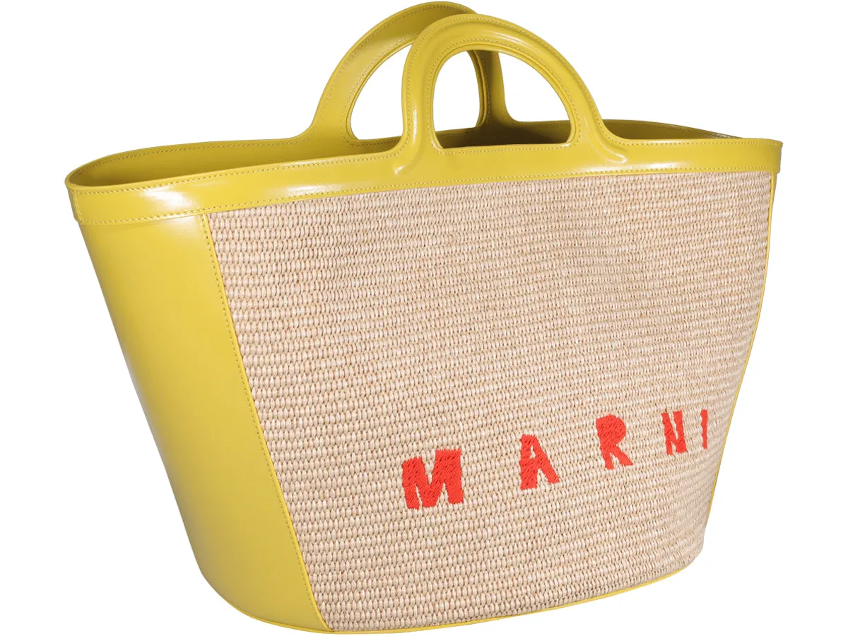 Marni Logo Embroidered Tote Bag