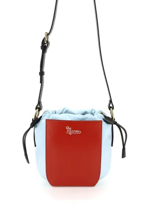 Marni Logo Printed Drawstring Bucket Bag