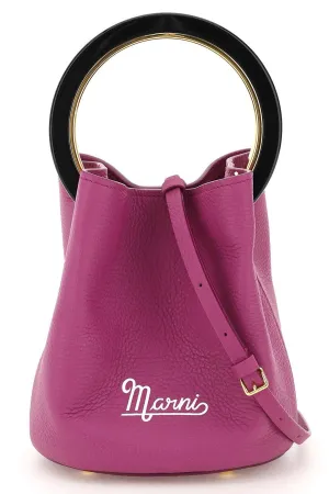 Marni Pannier Logo Print Small Tote Bag