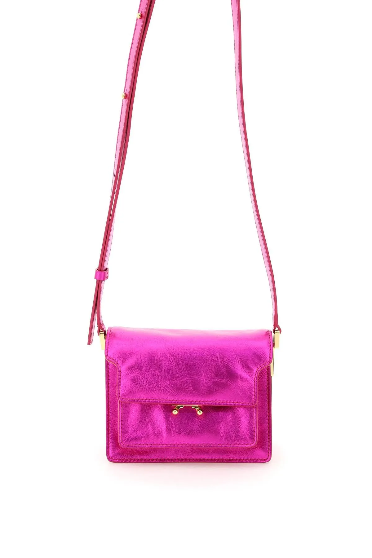Marni Trunk Metallic-Effect Shoulder Bag