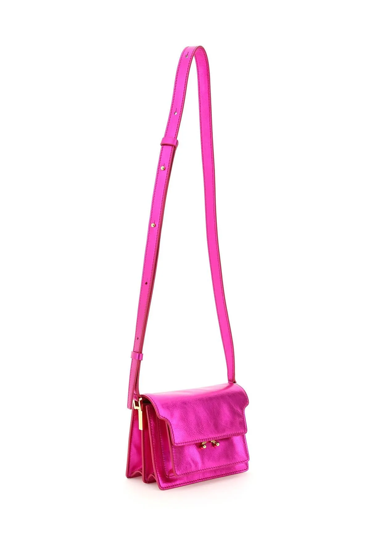 Marni Trunk Metallic-Effect Shoulder Bag