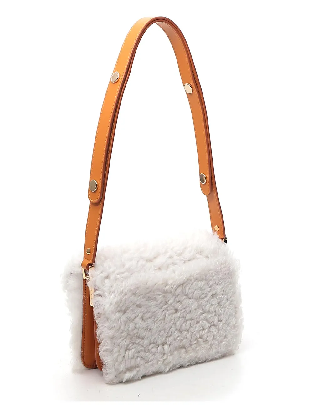 Marni Trunk Shearling Small Shoulder Bag