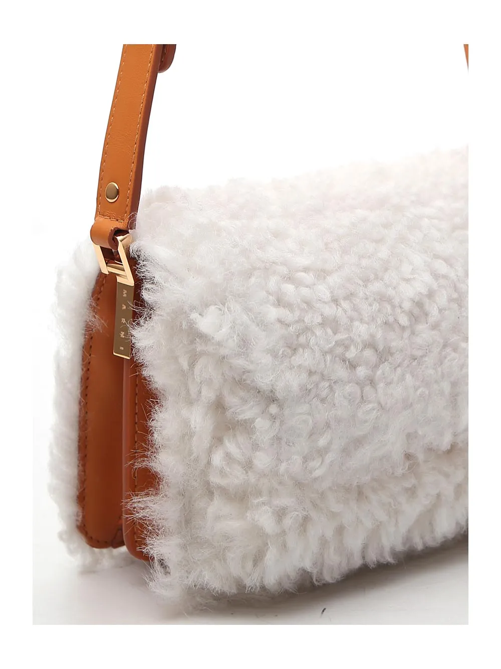Marni Trunk Shearling Small Shoulder Bag