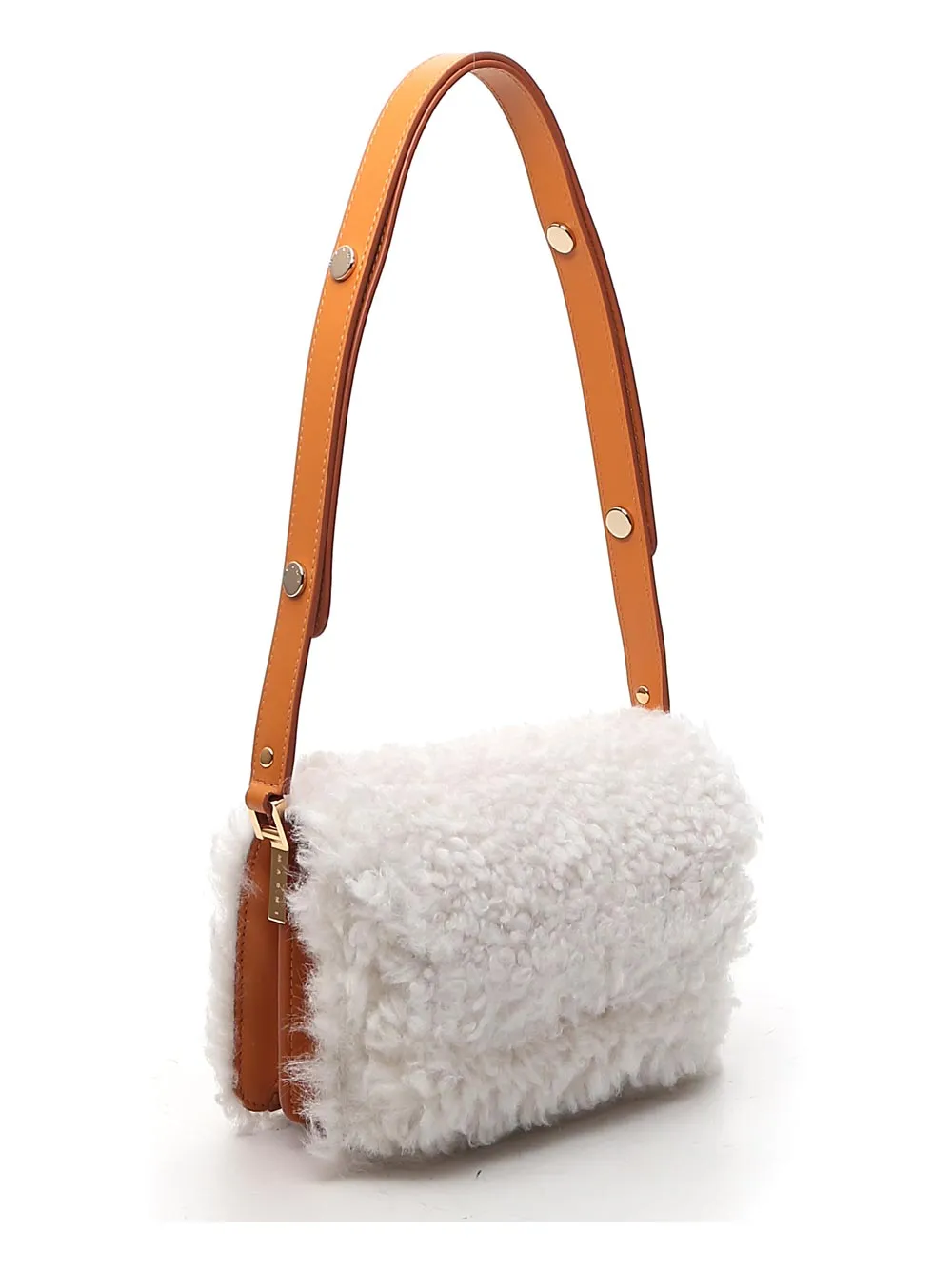 Marni Trunk Shearling Small Shoulder Bag