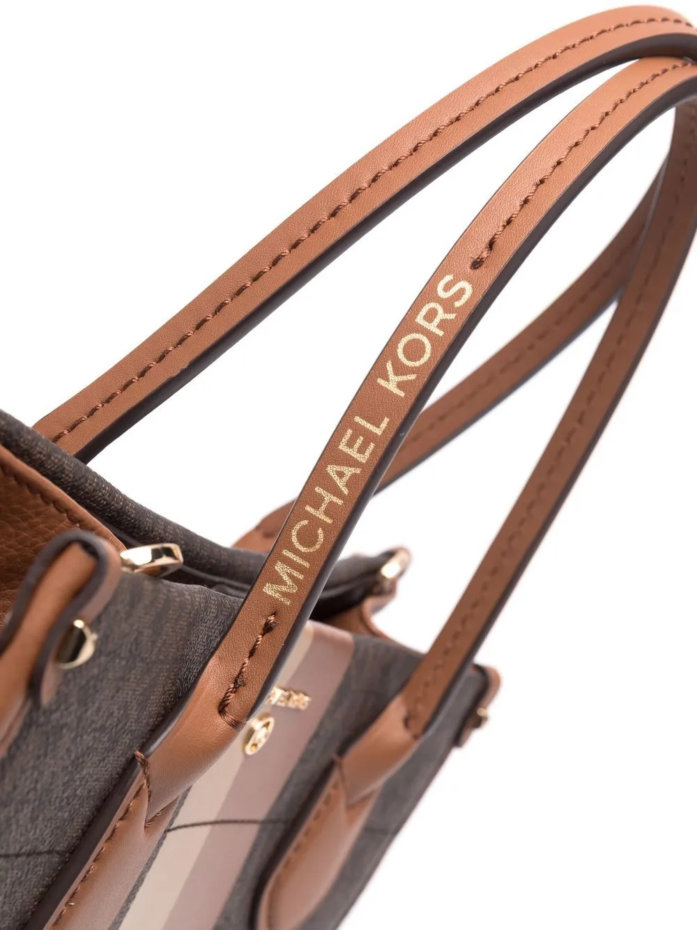 Michael Michael Kors Monogram Logo Plaque Tote Bag
