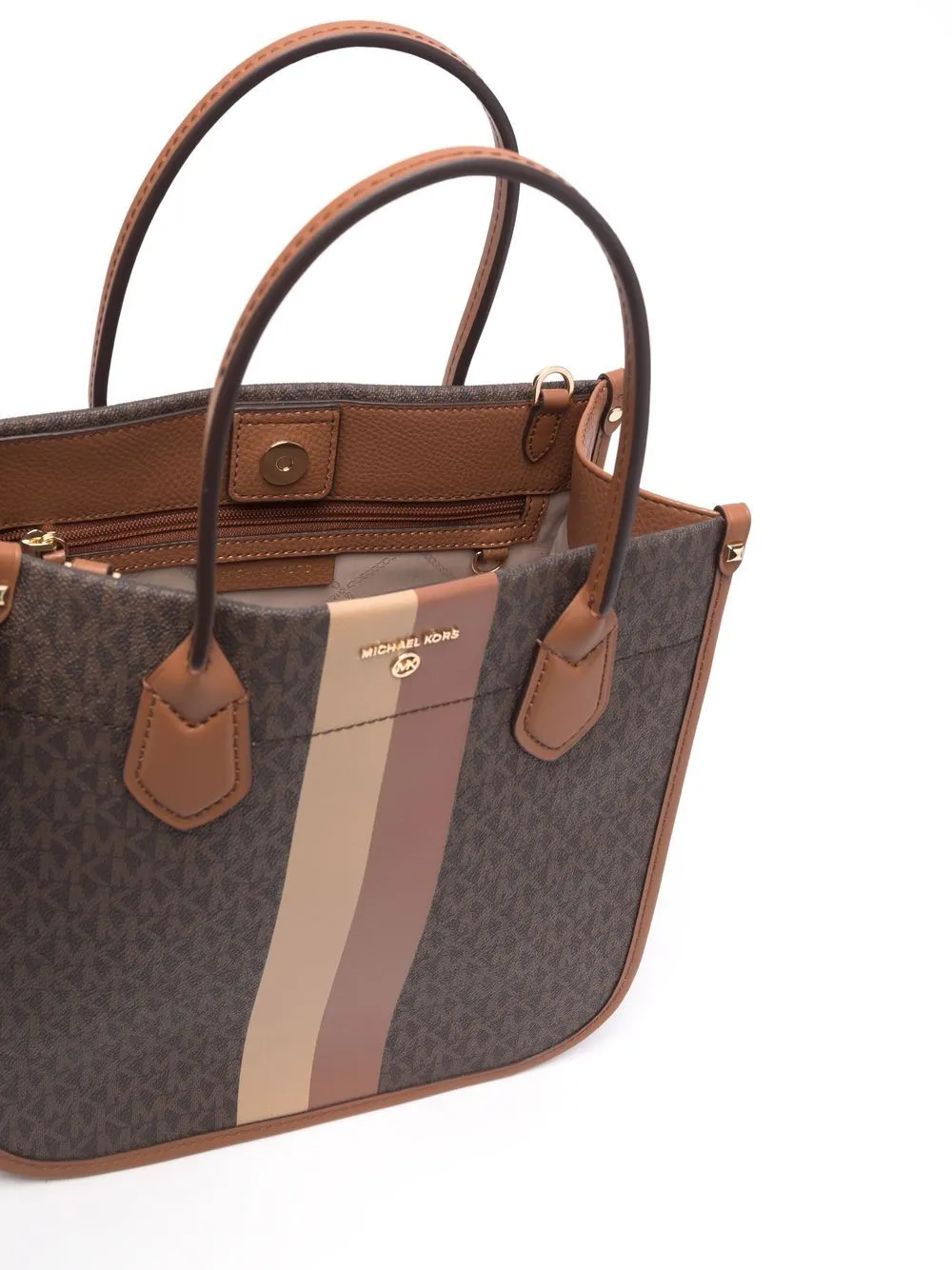 Michael Michael Kors Monogram Logo Plaque Tote Bag