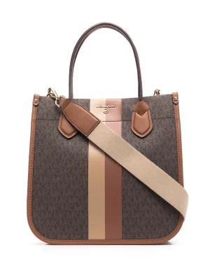 Michael Michael Kors Monogram Logo Plaque Tote Bag