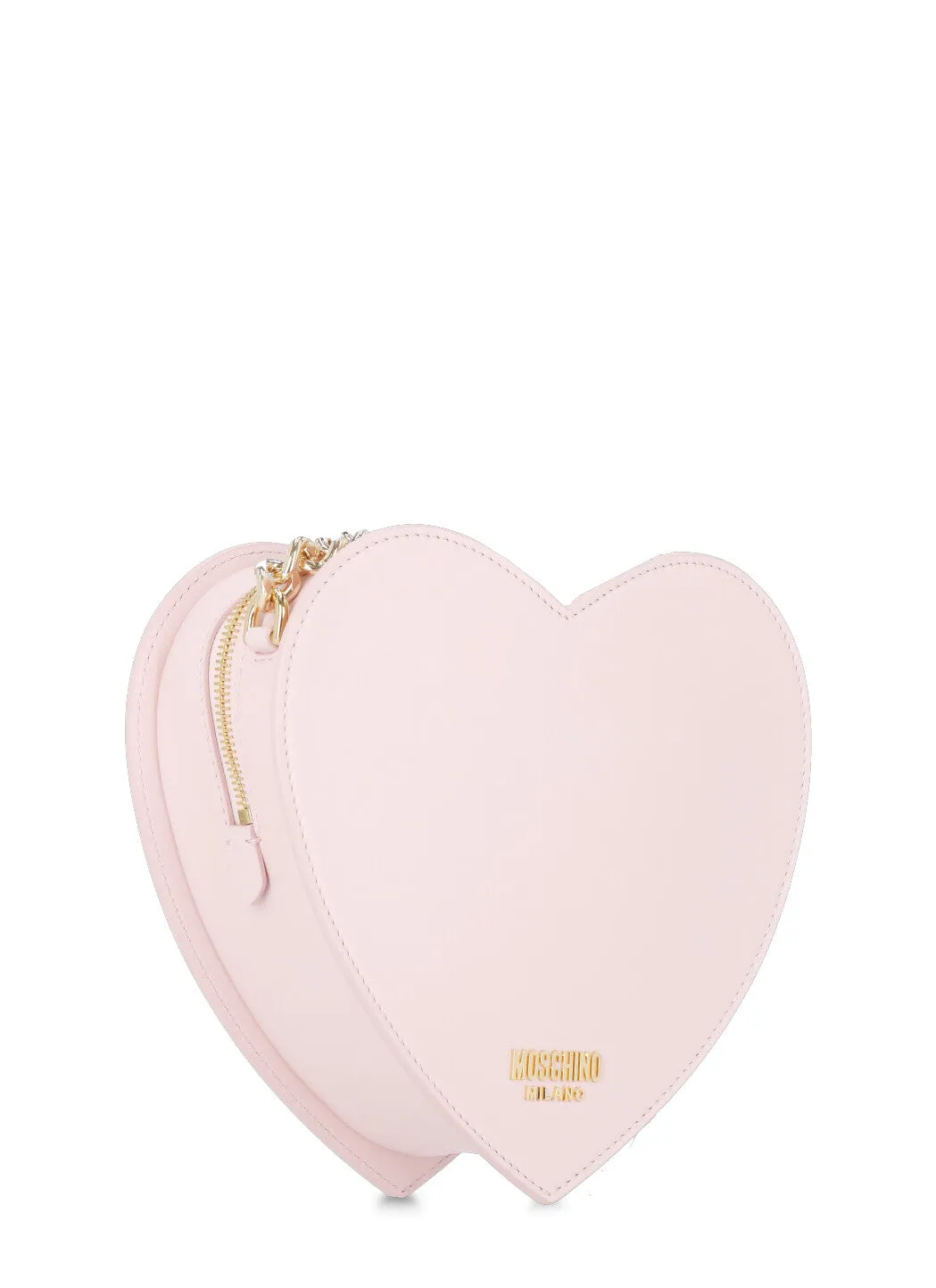 Moschino Heart Shape Logo Plaque Shoulder Bag