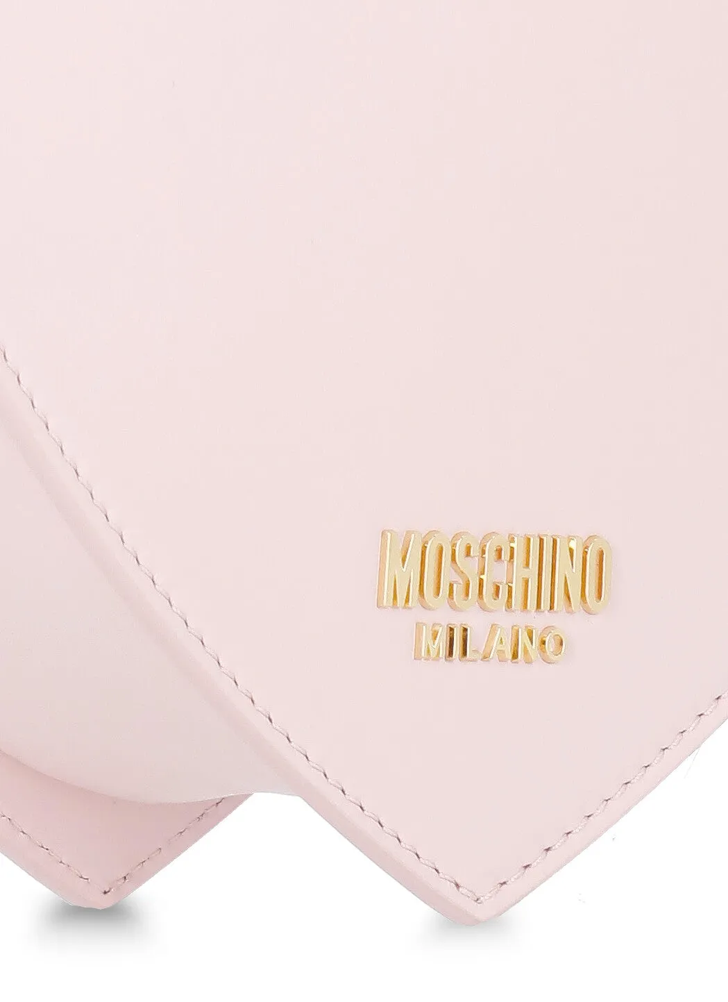 Moschino Heart Shape Logo Plaque Shoulder Bag