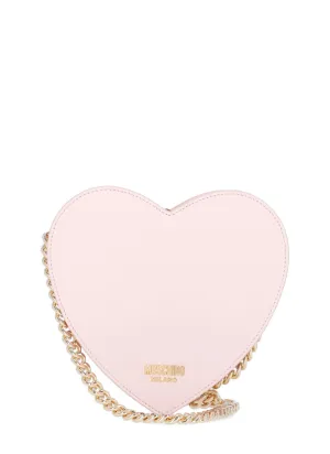 Moschino Heart Shape Logo Plaque Shoulder Bag