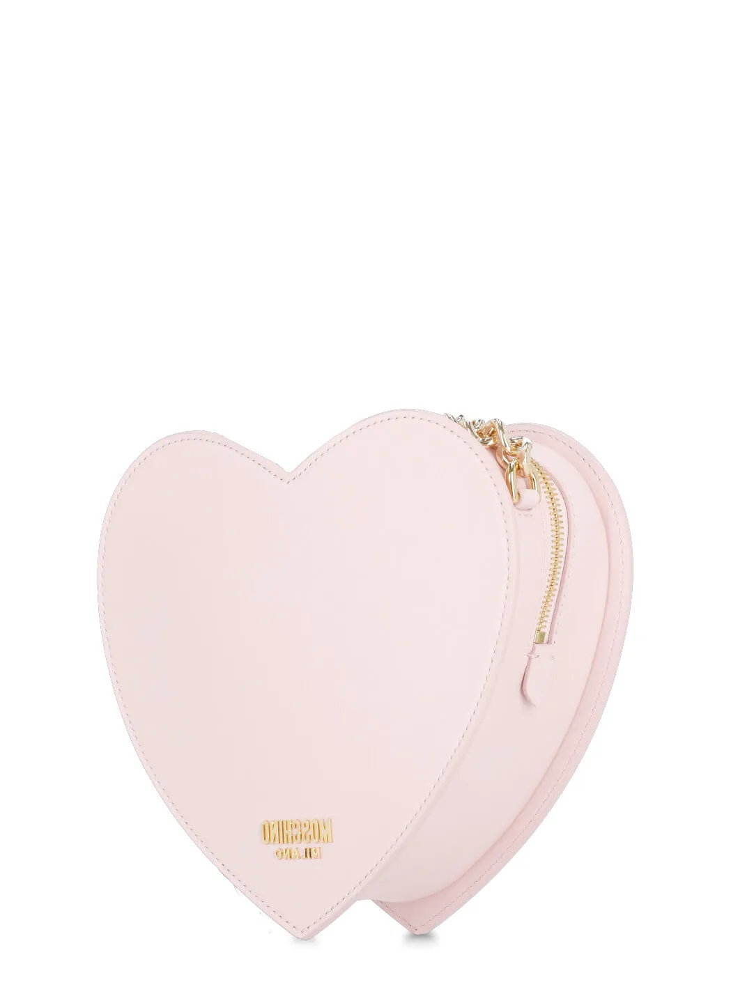 Moschino Heart Shape Logo Plaque Shoulder Bag