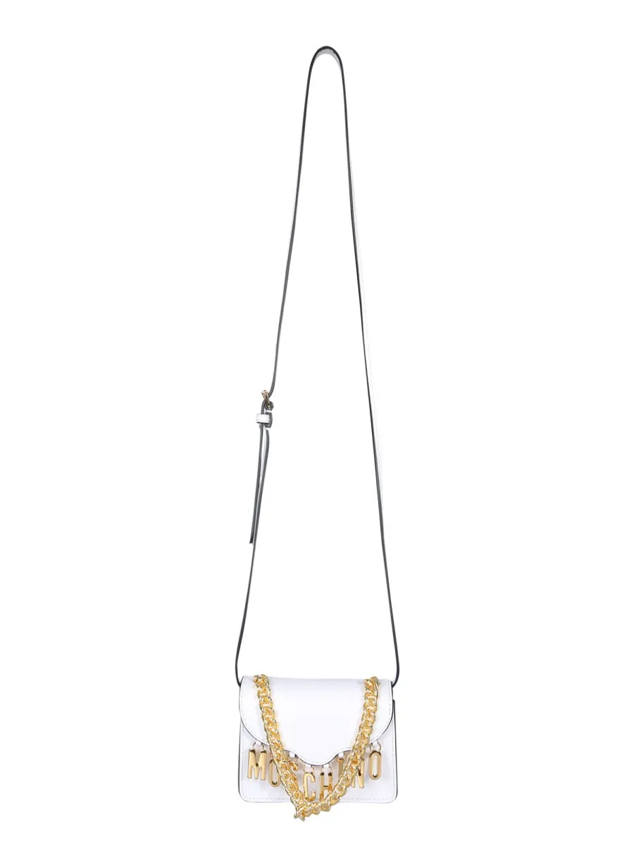 Moschino Lettering Charm Small Shoulder Bag