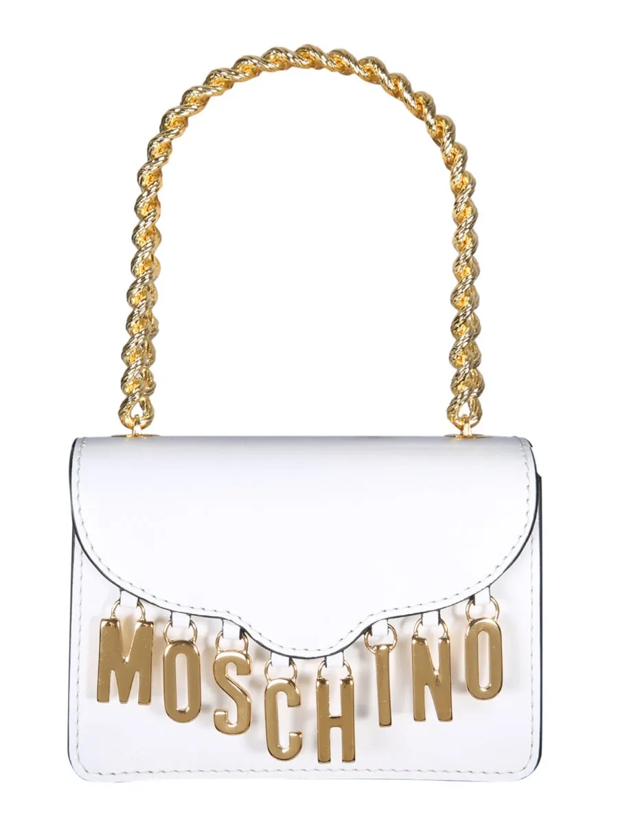 Moschino Lettering Charm Small Shoulder Bag