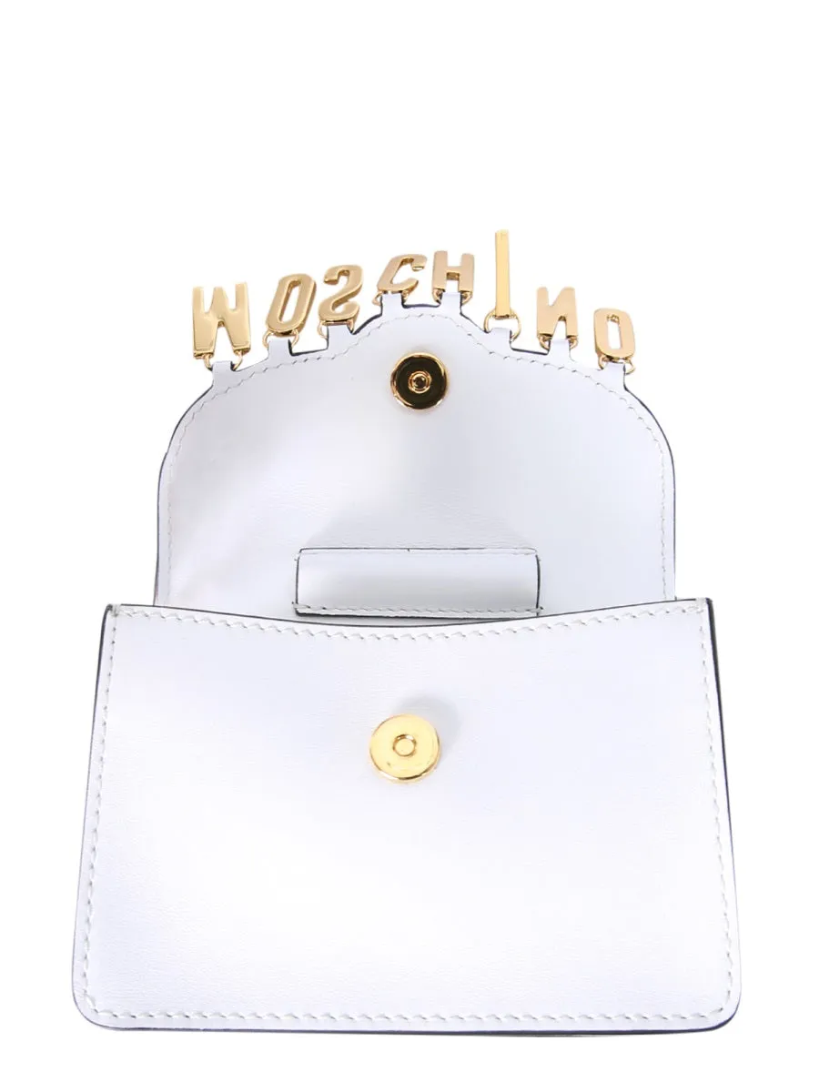 Moschino Lettering Charm Small Shoulder Bag